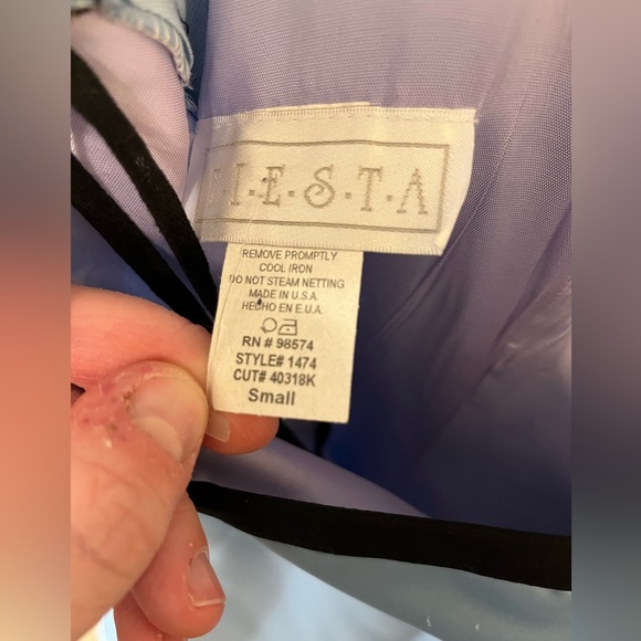 Fiesta powder blue strapless prom dress size small - Picture 3 of 6